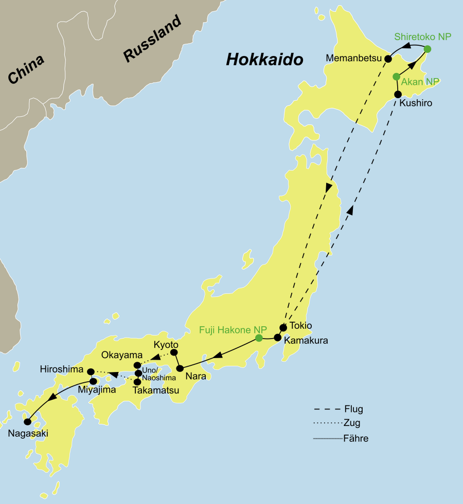 Inseln in Japan entdecken – 4 Inseln von Hokkaido bis Kyushu